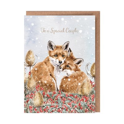 Fox special couple Christmas card
