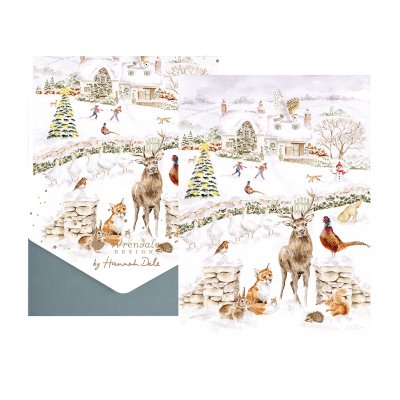 'Snow Place Like Home' Woodland Animal Christmas Card Pack
