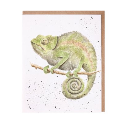 Chameleon greeting card