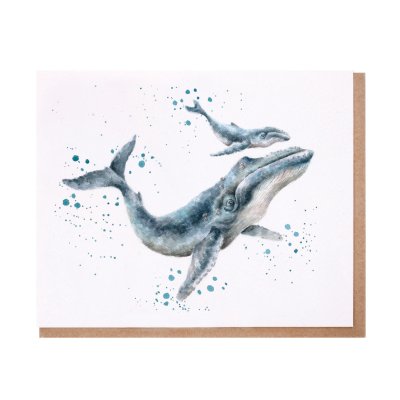 Whale greeting card