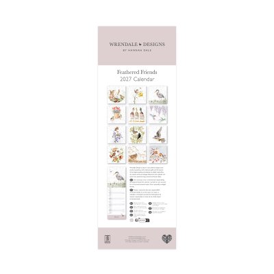 'Feathered Friends' Bird Slim Calendar 2027