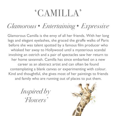 &#039;Camilla' Giraffe Character