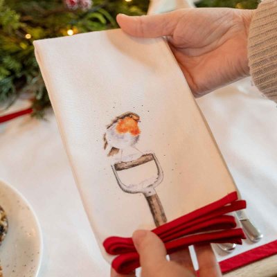 'Winter Wonderland' Christmas Animal Set of Four Fabric Napkins 