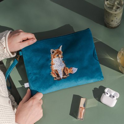 'Daydreamer' Fox Embroidered Pouch