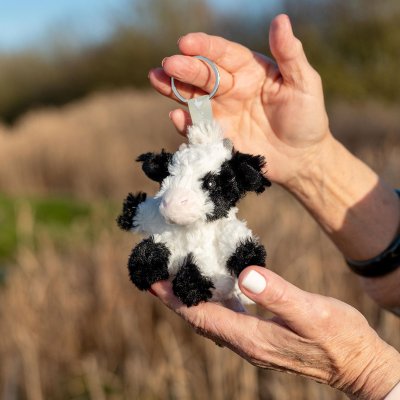 'Mathilda' Cow Plush Keyring 