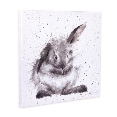 'Bathtime' rabbit canvas