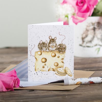 &#039;Crackers about Cheese&#039; mouse Enclosure card