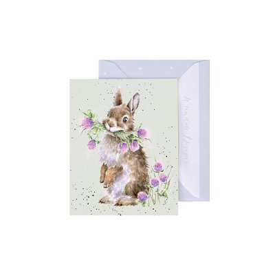 Rabbit and thistle mini card