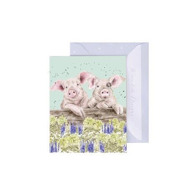 Pig illustrated mini card