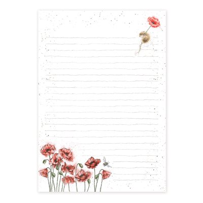 Mouse and poppy jotter pad