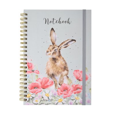 Hare and Flower A5 spiral bound notebook