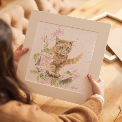 'The Marmalade Cat' cat mounted print
