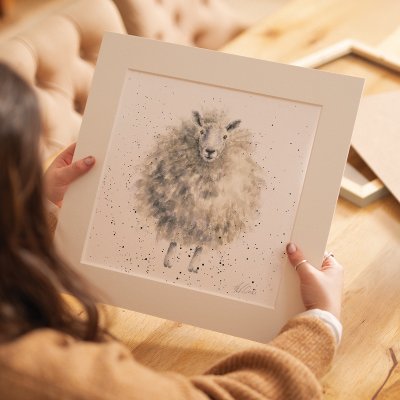 'The Woolly Jumper' sheep mounted print