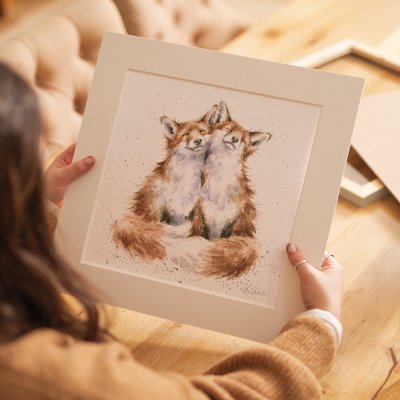 'Contentment' fox mounted print