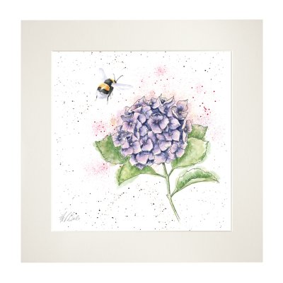'The Busy Bee' bee Mounted Print
