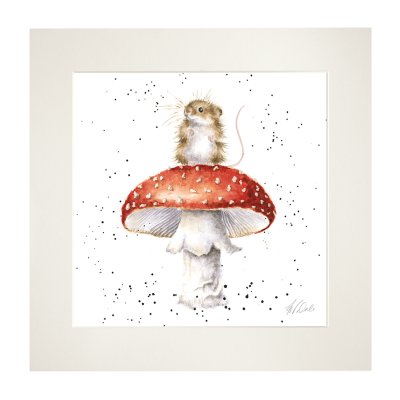 'He's a Fun-Gi' mouse Mounted Print