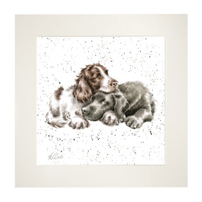 'Growing Old Together' Dog Mounted Print