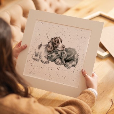 'Growing Old Together' Dog Mounted Print