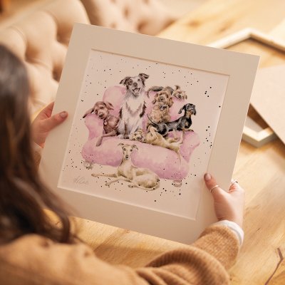 'Movie Night' Dog Mounted Print