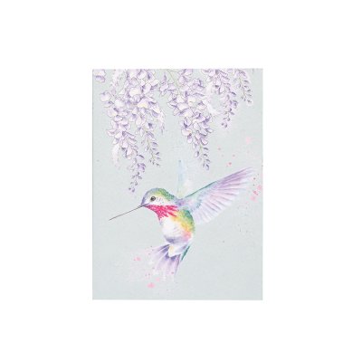 Wisteria Wishes hummingbird paperback notebook