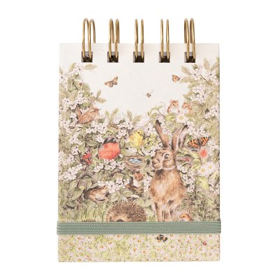 Hedgerow scene field notebook