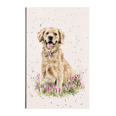 Illustrated golden retriever notepad