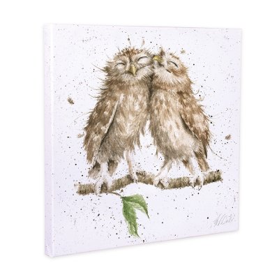 'Birds of a Feather' owl canvas