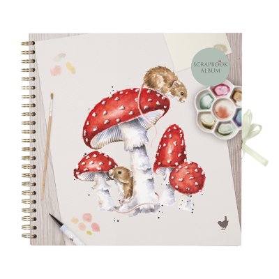 Mouse and mushroom scrapbook