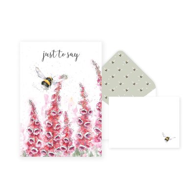 Bee and foxglove thank you card pack