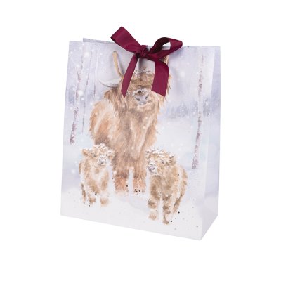 A Highland Christmas Highland cow large Christmas gift bag