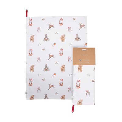 Winter Wonderland Christmas tea towel